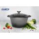 CRATITA FONTA EMAILATA  + CAPAC 22 X 9.5 CM, 2.9 L, MARBLE GREY, COOKING BY HEINNER