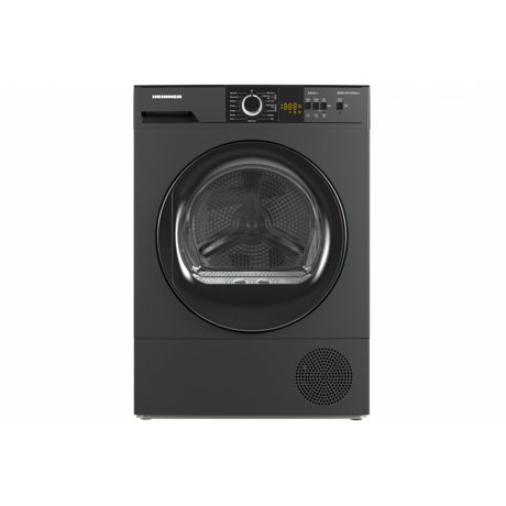 Uscator de rufe Heinner HHPD-V8T1CHSA++, Pompa de caldura, Capacitate: 8 kg, Clasa energetica A++, 15 programe, Display LED, Start intarziat, Argintiu