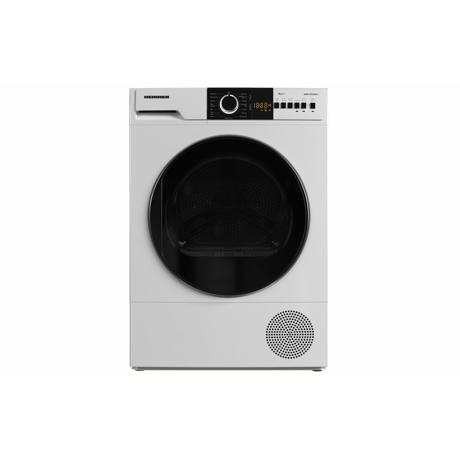 Uscator de rufe cu pompa de caldura Heinner HHPD-V9T2CHA+++, 9 kg, Clasa energetica A+++, Motor inverter, 15 programe, Display LED, Program rapid camasi 20 min, Program expres 34 min, Program Baby Care, Functie Start intarziat, Functie anti-sifonare, Lumina cuva, Alb