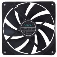 Ventilator Spacer 140mm, 1400RPM, conector 3 pin, tip rulment hidraulic, voltaj 12V DC, negru