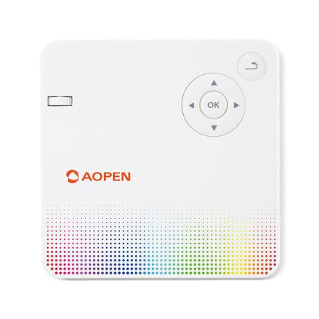 Proiector AOPEN PV10, FWVGA 854x 480, up to UXGA 1.600x 1.200, 300 ANSI lumeni, 16:9/ 4:3, 5.000:1, zoom 1x, dimensiune maxima imagine 100", distanta de proiectie 0.7- 2.9 m, boxa 2W, LED 20.000- 30.000 ore, 25- 29 dB, 400 g, 115x 115x 42 mm, HDMI, DC Out 5V/0.5A, USB Type A, iesire casti, saculet