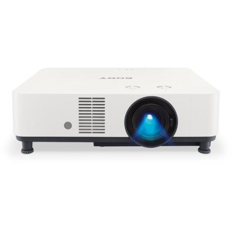 Videoproiector Sony VPL-PHZ61, 3LCD laser WUXGA 1920* 1200, 16:10, zoom 1.6x, 4K 60P input support, dimensiune maxima imagine 300", 7.000 lumeni, contrast ∞:1, +/-30 degrees correction, Mini D-sub 15 pin, D-sub 9-pin, audio in/ out, 2* HDMI, RJ45, 10BASE-T / 100BASE-TX, Phono jack (Composite), USB