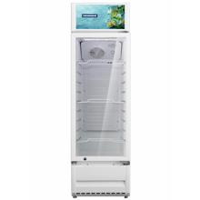 Vitrina frigorifica Heinner HSC-M213WHB, clasa energetica: B, capacitate totala: 213L, capacitate incarcare: 204 sticle (330 ml), racire cu ventilator, caseta luminoasa, lumina LED, Alb