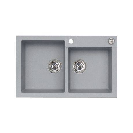 Chiuveta Alveus ROCK 90 Concrete, 780x480 mm, 2 cuve, Gri