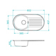 Pachet promotional Alveus Chiuveta Form 40 dreapta, inox + Baterie GM 110, Crom