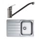 Pachet promotional Alveus Chiuveta Line 80 dreapta, inox + Baterie GM 110, Crom