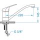 Pachet promotional Alveus Chiuveta Basic 160 leinen, inox + Baterie GM 110, Crom