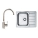 Pachet promotional Alveus Chiuveta Line 110 stanga, inox + Baterie GM 120, Crom