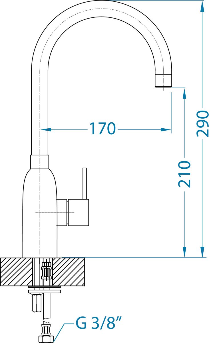 Pachet promotional Alveus Chiuveta Line 90 inox + Baterie GM 120, Crom