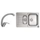 Pachet promotional Alveus Chiuveta Line 70 dreapta, inox + Baterie GM 130, Crom