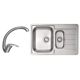 Pachet promotional Alveus Chiuveta Line 70 stanga, inox + Baterie GM 130, Crom