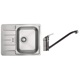 Pachet promotional Alveus Chiuveta Line 60 dreapta, inox + Baterie GM 110, Crom
