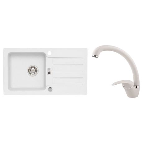 Pachet promotional Alveus Chiuveta Niagara 30 alb + Baterie GM 230 alb