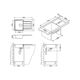 Pachet promotional Alveus Chiuveta Line 80 dreapta, inox + Baterie GM 110, Crom