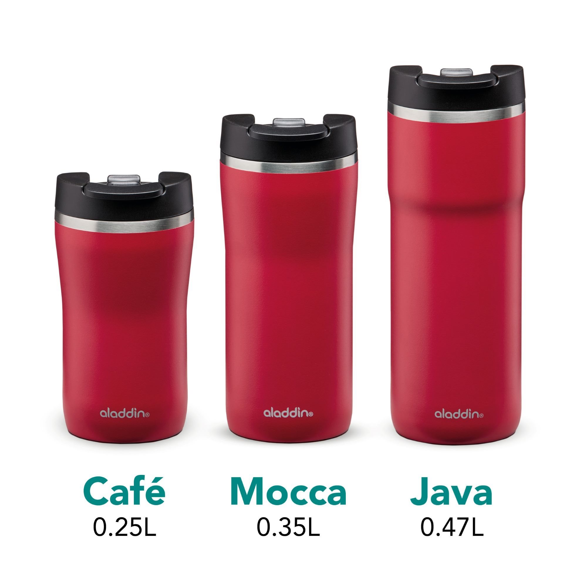 Termos Cafe Thermavac, 250 ml, Cherry Red Aladdin Pret avantajos