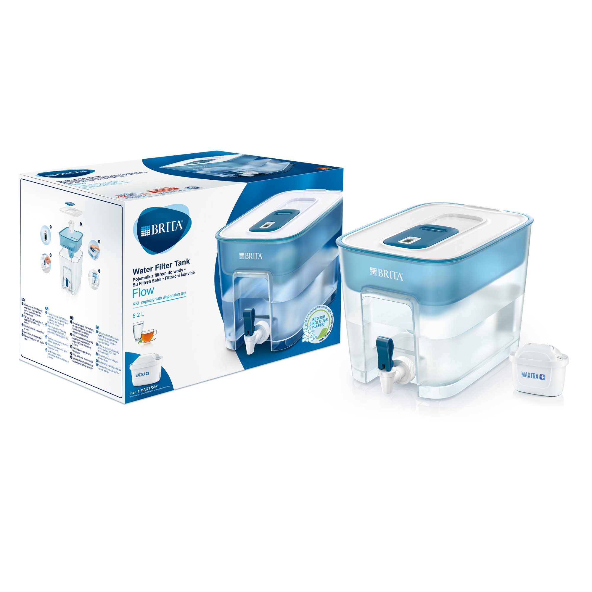 Recipient filtrant BRITA Flow 8,2 L (blue) Pret avantajos Ideall.ro