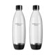 Set 2 sticle plastic 1 L, black - SodaStream