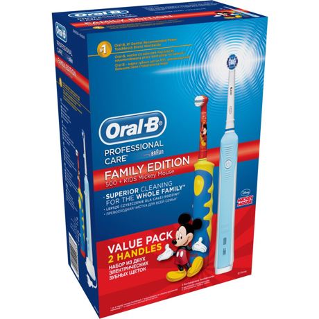 Periuta electrica Oral B D16.513.U Professional Care 500+Periuta electrica Oral B D10.51 Kids Mickey Mouse