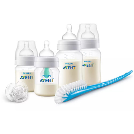 Set biberoane anticolici Philips Avent SCD807/00, 2 biberoane 4 oz, 2 biberoane 9 oz, Dispozitiv anticolici, Suzeta