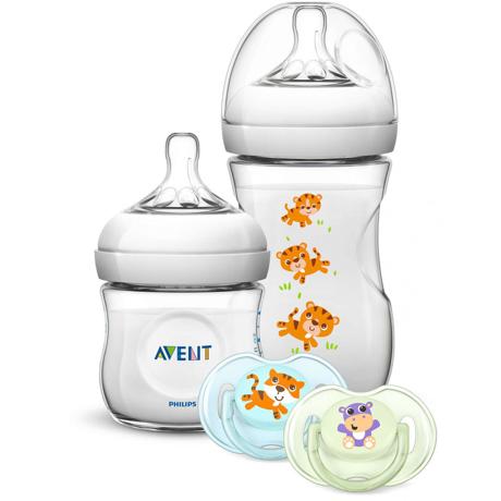 Set cadou Philips Avent, , 2 biberoane + 2 suzete