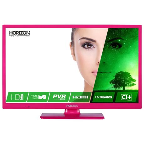 Televizor LED Horizon 24HL7122H, 61 cm, HD Ready, Slot CI+, Hotel TV Mode, Roz