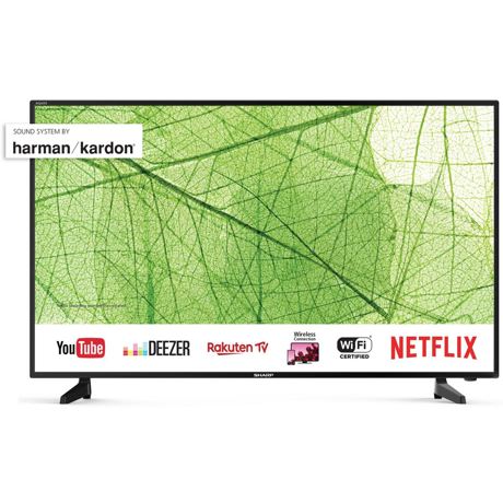 Televizor LED Sharp 40AJ2E, 102 cm, 4K UHD, Smart TV, Sunet Harman-Kardon, CI+, Wi-Fi, Negru
