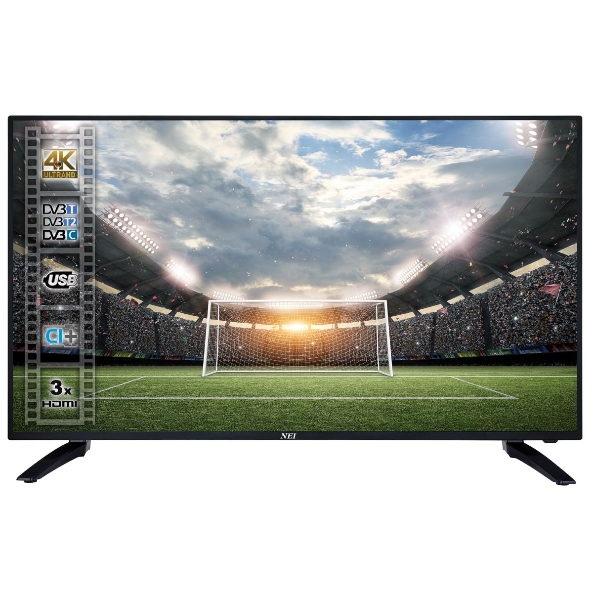 Televizor LED NEI 40NE6000, 101 cm, 4K Ultra HD, Slot CI+, Negru