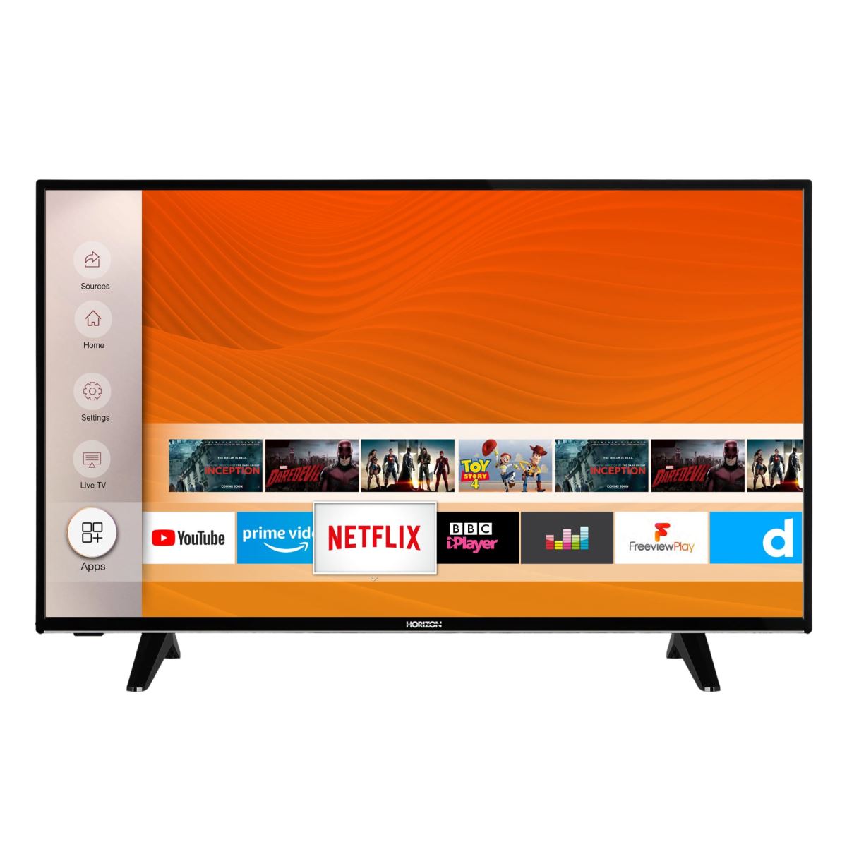 Televizor LED Horizon 43HL6330F, 108 cm, Full HD, Smart TV, Wi-Fi, CI+, Negru
