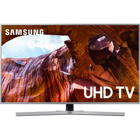 Televizor LED Samsung 43RU7472, 108 cm, 4K UHD, PQI 2000, Dolby Digital Plus, Smart TV, Wi-Fi, Bluetooth, CI+, Argintiu/Negru