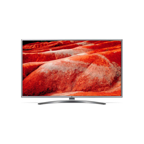 Televizor UHD LG 43UM7600PLB, 108 cm, Smart TV, 4K Ultra HD, Smart ThinQ, Procesor Quad Core, Bluetooth 5.0, Wi-Fi, Sunet stereo, Argintiu/Negru