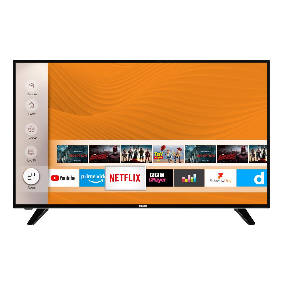 Televizor LED Horizon 55HL7590U, Smart TV, 139 cm, 4K Ultra HD, Wi-Fi, Ci+, Negru
