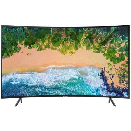 Televizor LED Curbat Samsung 55NU7302, 138 cm, Smart, 4K UHD, HDMI, Wi-Fi, Negru