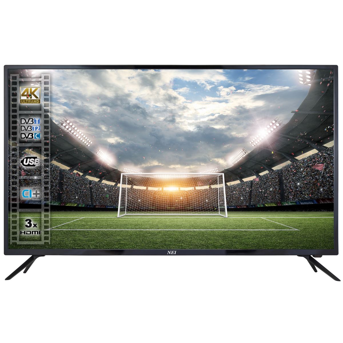 Televizor LED NEI 65NE6000, 164 cm, 4K Ultra HD, Slot CI+, Negru