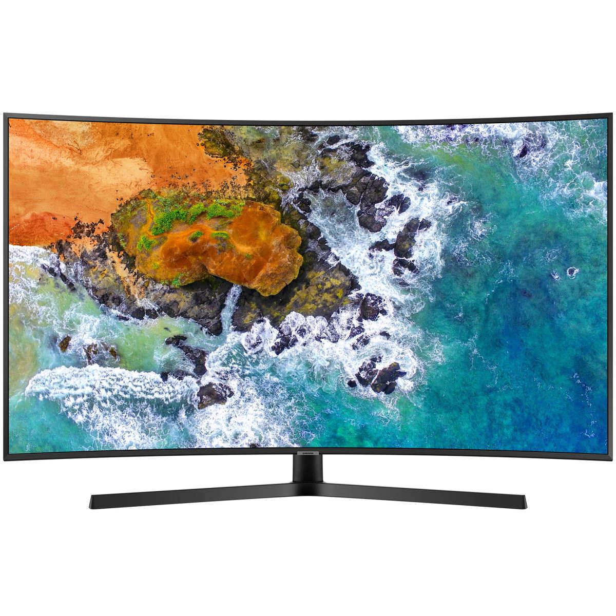 Televizor LED Curbat Samsung 65NU7502, 164 cm, Smart, 4K UHD, HDMI, Wi-Fi, Negru