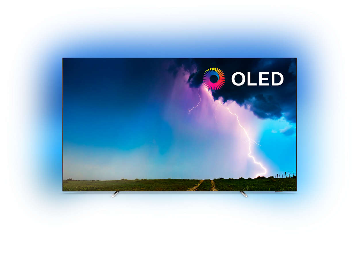Televizor OLED Philips 65OLED754/12, Smart TV, 164 cm, 4K Ultra HD, Wi-Fi, CI+, Argintiu