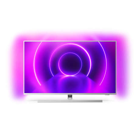 Televizor LED Philips 65PUS8505/12, 164 cm, 4K UHD, Smart TV, Dolby Atmos, Procesor Quad Core, Wi-Fi, Bluetooth, CI+, Ambilight, Argintiu deschis