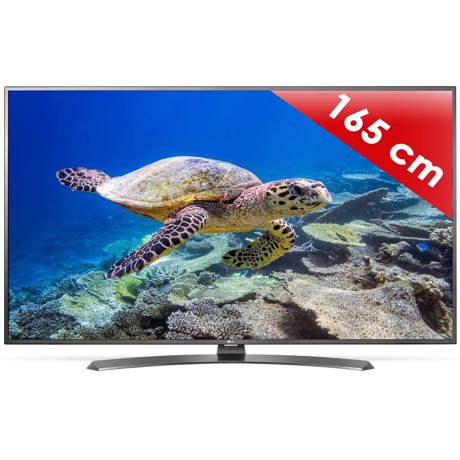 Televizor LED LG 65UH661V Smart, 164 cm, 4K UHD, HDR, Argintiu/Negru