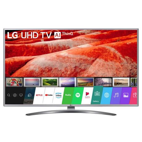 Televizor UHD LG 86UM7600PLB, 218 cm, Smart TV, 4K Ultra HD, Smart ThinQ, Procesor Quad Core, Bluetooth 5.0, Wi-Fi, Dolby Atmos, Argintiu/Negru