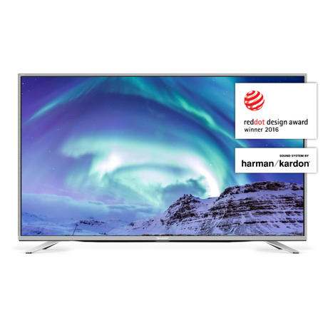 Televizor LED Sharp LC-55CUF8472E, Smart TV, 139 cm (55”), 4K Ultra HD, Wi-Fi, Argintiu