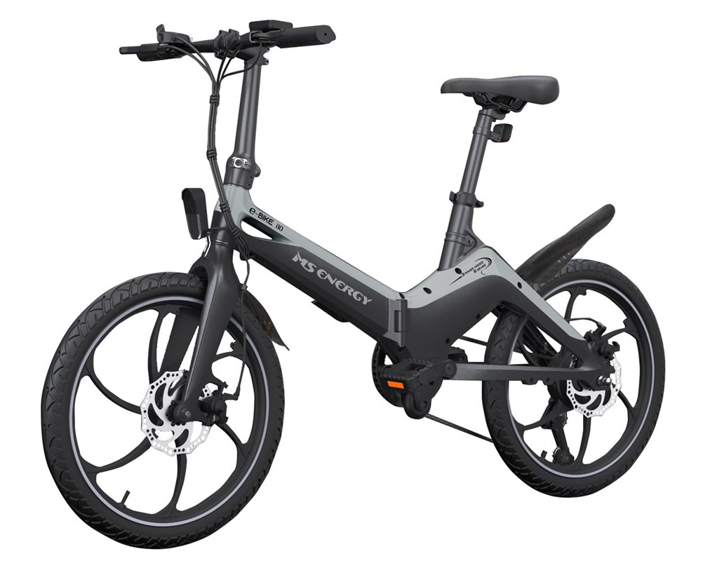 Bicicleta electrica MS ENERGY e-bike i10 Grey, viteza Max.  25km/h, Motor 250W, Autonomie pana la 50 km, suporta pana la 120kg