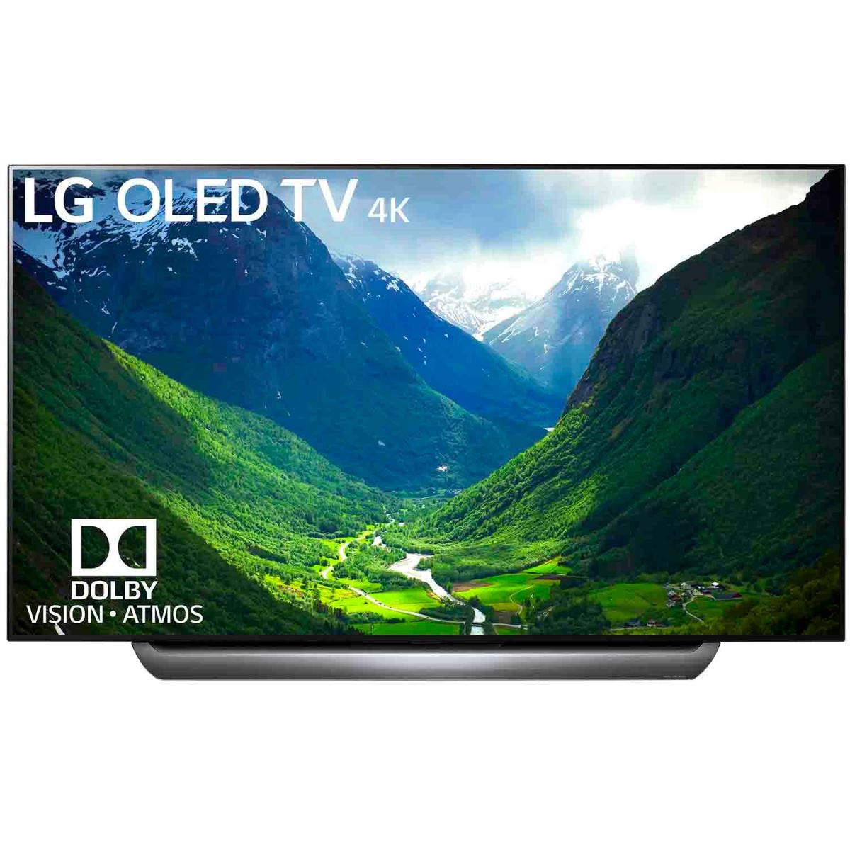 Televizor OLED 4K LG OLED77C8LLA, Smart TV, Wi-Fi, 4K Cinema HDR, Dolby Atmos®, Contrast infinit, 195 cm, Negru/Argintiu
