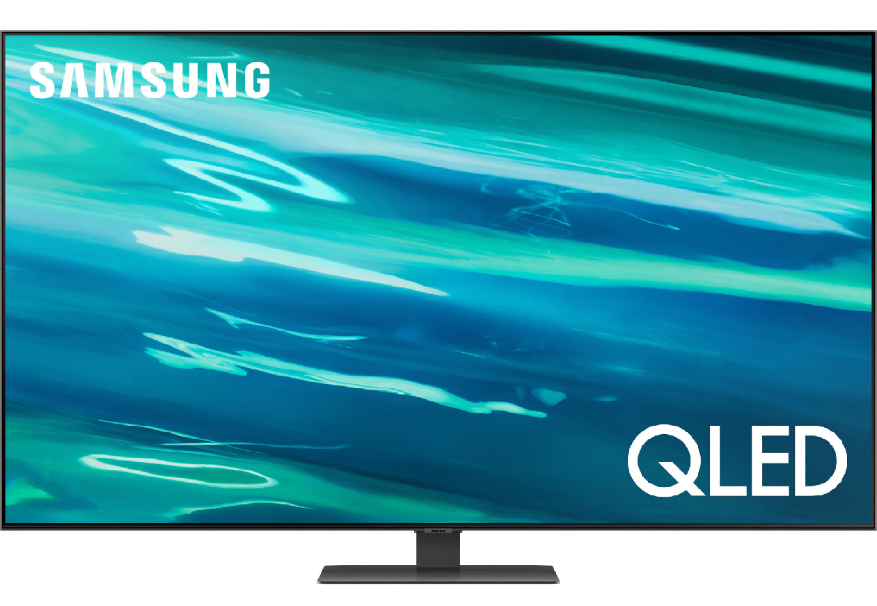 Televizor QLED Samsung QE50Q80A, 125 cm, 4K UHD, PQI 3200, Dolby Digital Plus, Procesor Quantum 4K, Smart TV, Wi-Fi, Bluetooth, CI+, Carbon silver