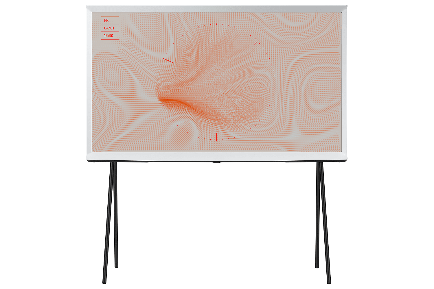 Televizor QLED Samsung The Serif QE49LS01TA,123 cm, 4K UHD, PQI 2800, Dolby Digital Plus, Procesor Quantum 4K, Wi-Fi, Bluetooth, Suport de podea detașabil, Alb