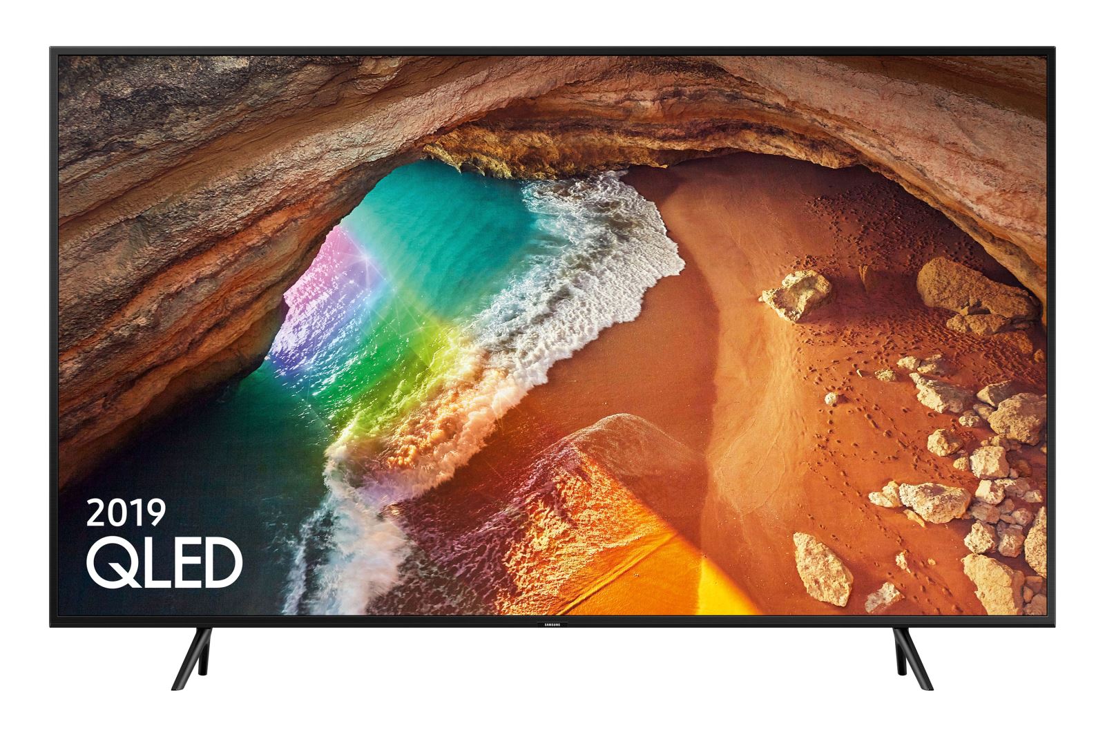Televizor QLED Samsung QE49Q60RAT, 123 cm, 4K UHD, PQI 2400, Dolby Digital Plus (20W), Tehnologie AI, Procesor Quantum 4K, Smart TV, Mod jocuri, Wi-Fi, Bluetooth de energie scazuta, CI+, Negru carbune