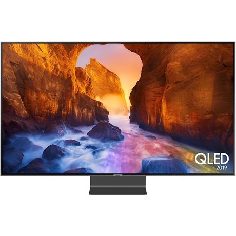 Televizor QLED Samsung QE65Q90RAT, 164 cm, 4K UHD, PQI 4000, Ultra black, Dolby Digital Plus (60 W), Procesor Quantum 4K, Tehnologie AI, Mod Jocuri, Smart TV, Wi-Fi, Bluetooth de energie scazuta, CI+, Argintiu carbon