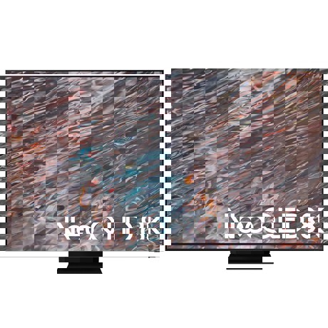 Televizor Neo QLED Samsung QE75QN800A, 189 cm, Quantum Matrix, Procesor Neo Quantum 8K, PIP, HDR 2000, PQI 4800, Infinity One, Ultra Slim, 2 Tunere, Gri