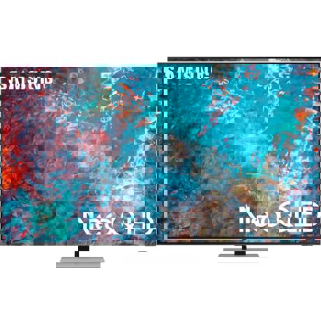 Televizor Neo QLED Samsung QE85QN85A, 214 cm, 4K UHD, PQI 4300, Dolby Digital Plus, Procesor Neo Quantum 4K, Smart TV, Wi-Fi, Bluetooth, CI+, Eclipse silver