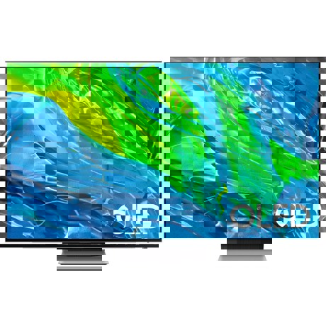 Televizor OLED 4K Samsung QE65S95BA, 163 cm,, Neural Quantum 4K, PQI 4600, Dolby Atmos, 2 Tunere, Wi-Fi, Bluetooth, Silver