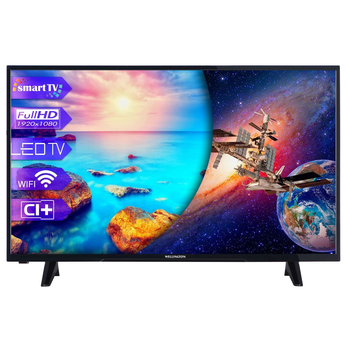 Televizor LED Wellington WL43FHD279SW, 109 cm, Smart TV, Full HD, Wi-Fi, Netflix, Negru