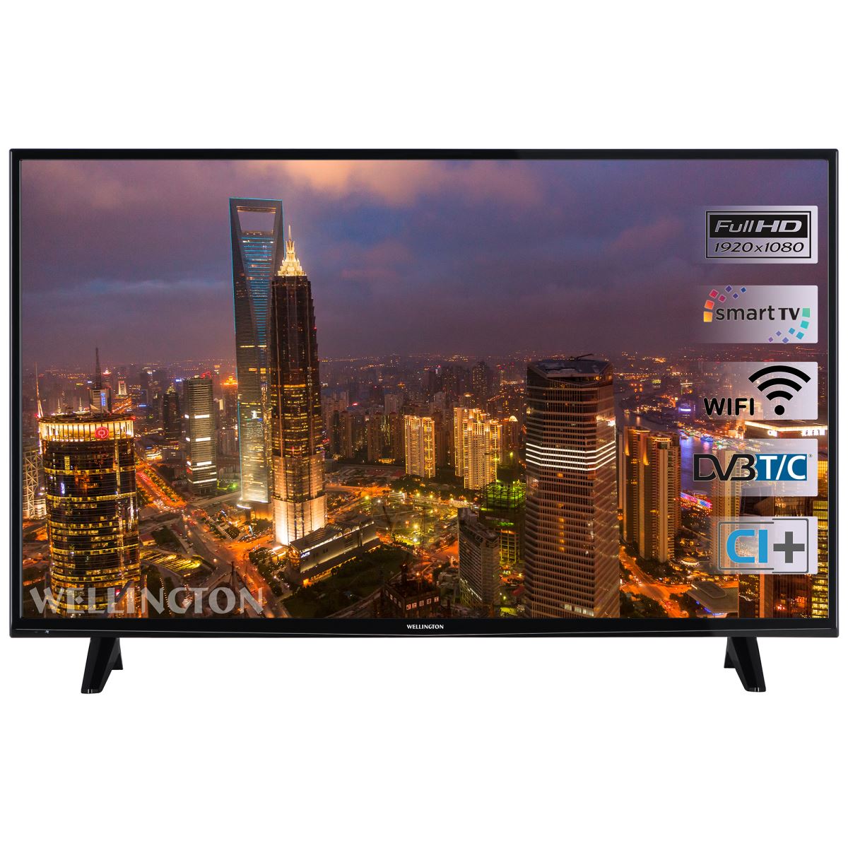 Televizor LED Wellington WL49FHD282SW, 124 cm, Smart TV, Full HD, Wi-Fi, Netflix, Negru